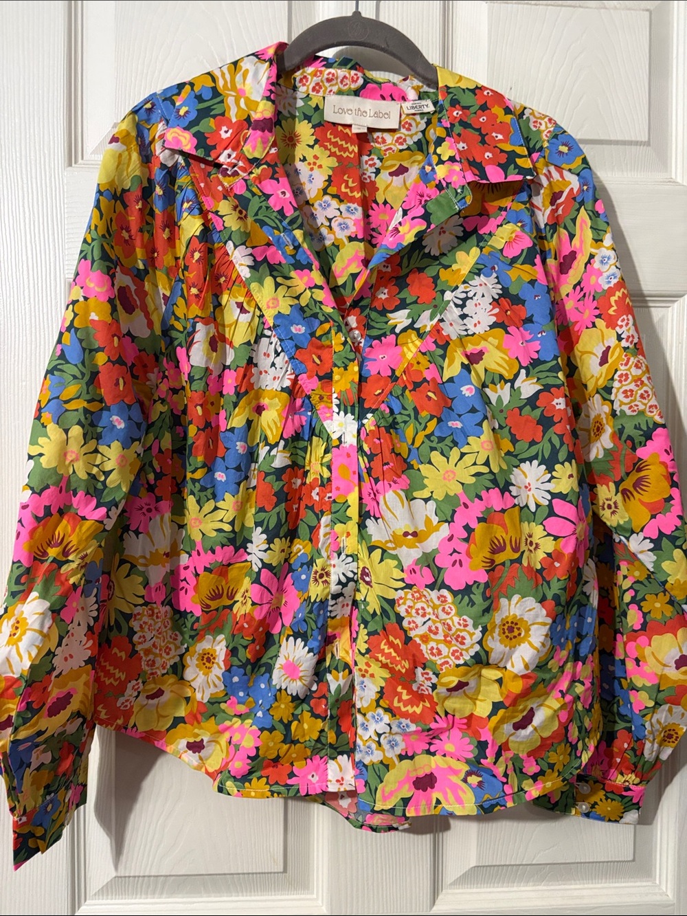 Love the Label Multicolor Floral Button-Down Shirt - Liberty